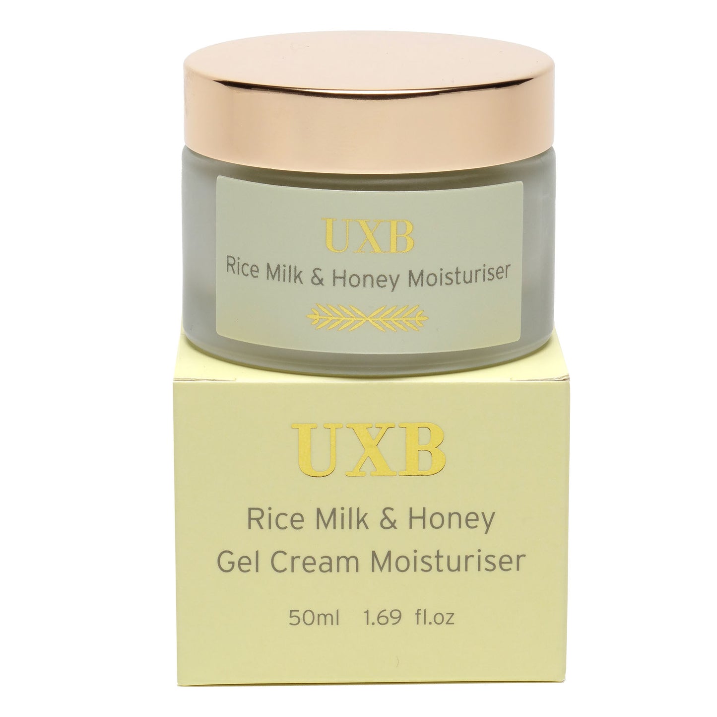 Rice Milk & Honey - Gel Cream Moisturiser for Oily, Sensitive or Damaged Skin - 50ml - UXB Skincare