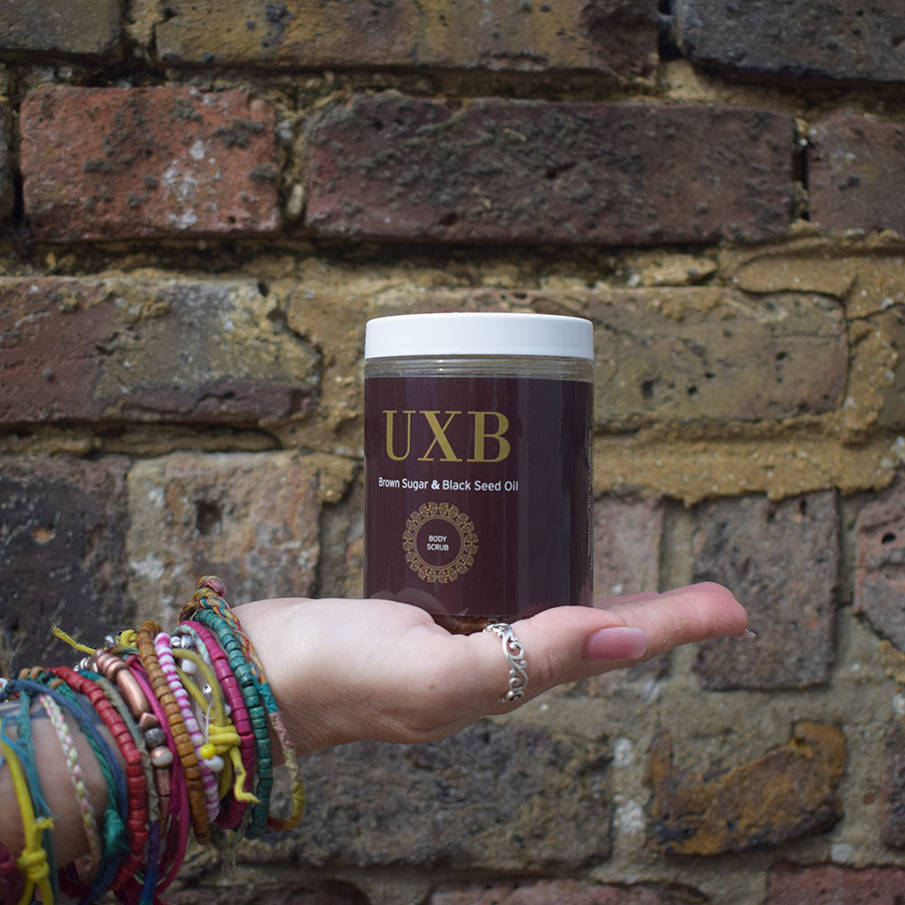 Brown Sugar & Black Seed Oil Body Scrub - UXB natural Skincare