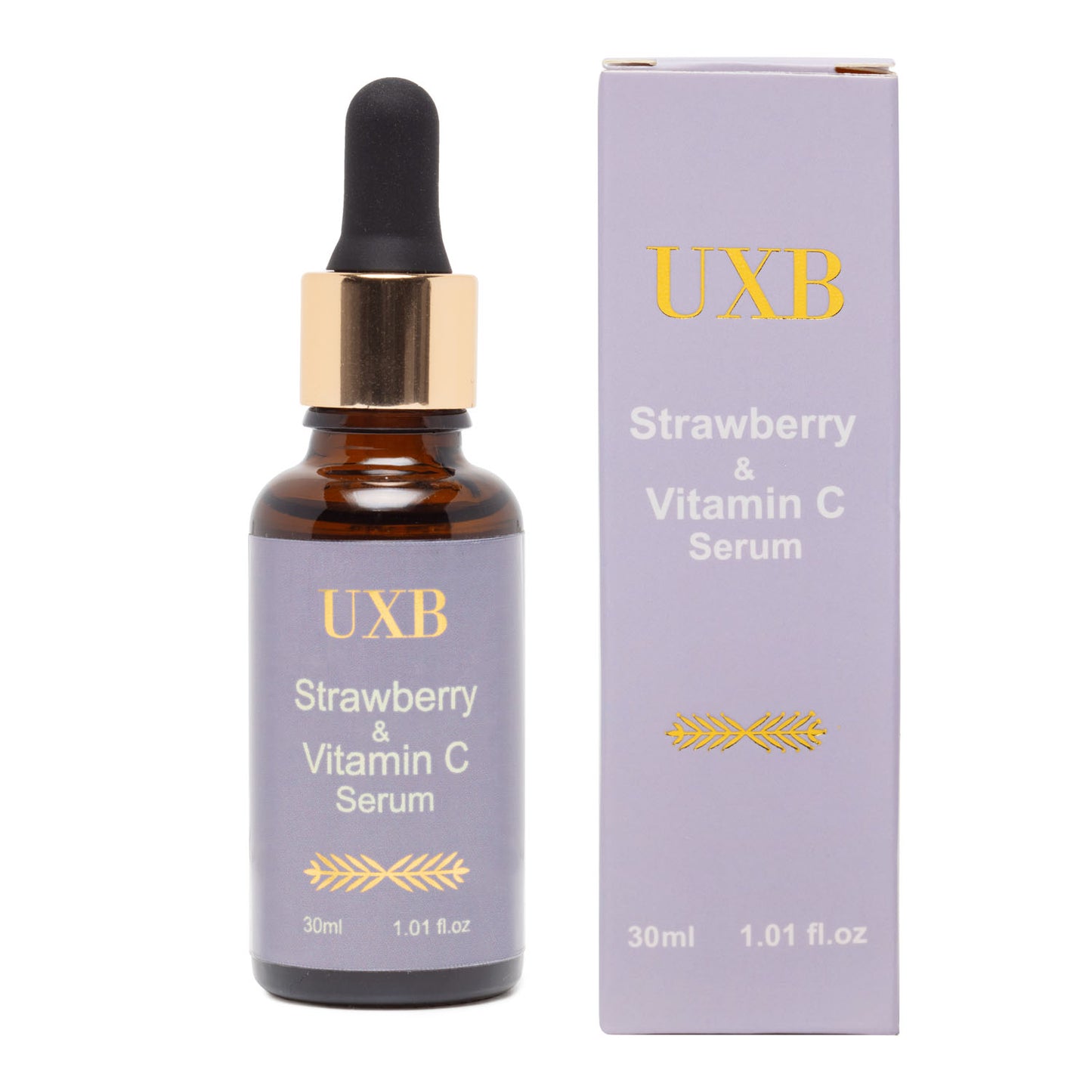 Strawberry & Vitamin C Serum - 15% Pure L-Ascorbic Acid for Brighter Skin - UXB Skincare
