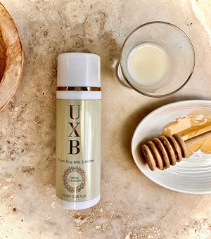 UXB Brown Rice Milk & Raw Honey Cream Cleanser - Our calming face wash for oily and acne-prone skin - UXB natural Skincare