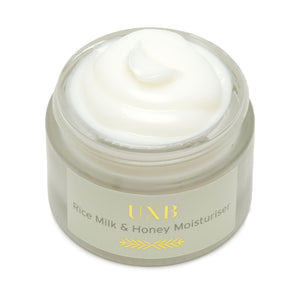 Rice Milk & Honey - Gel Cream Moisturiser for Oily, Sensitive or Damaged Skin - 50ml - UXB Skincare