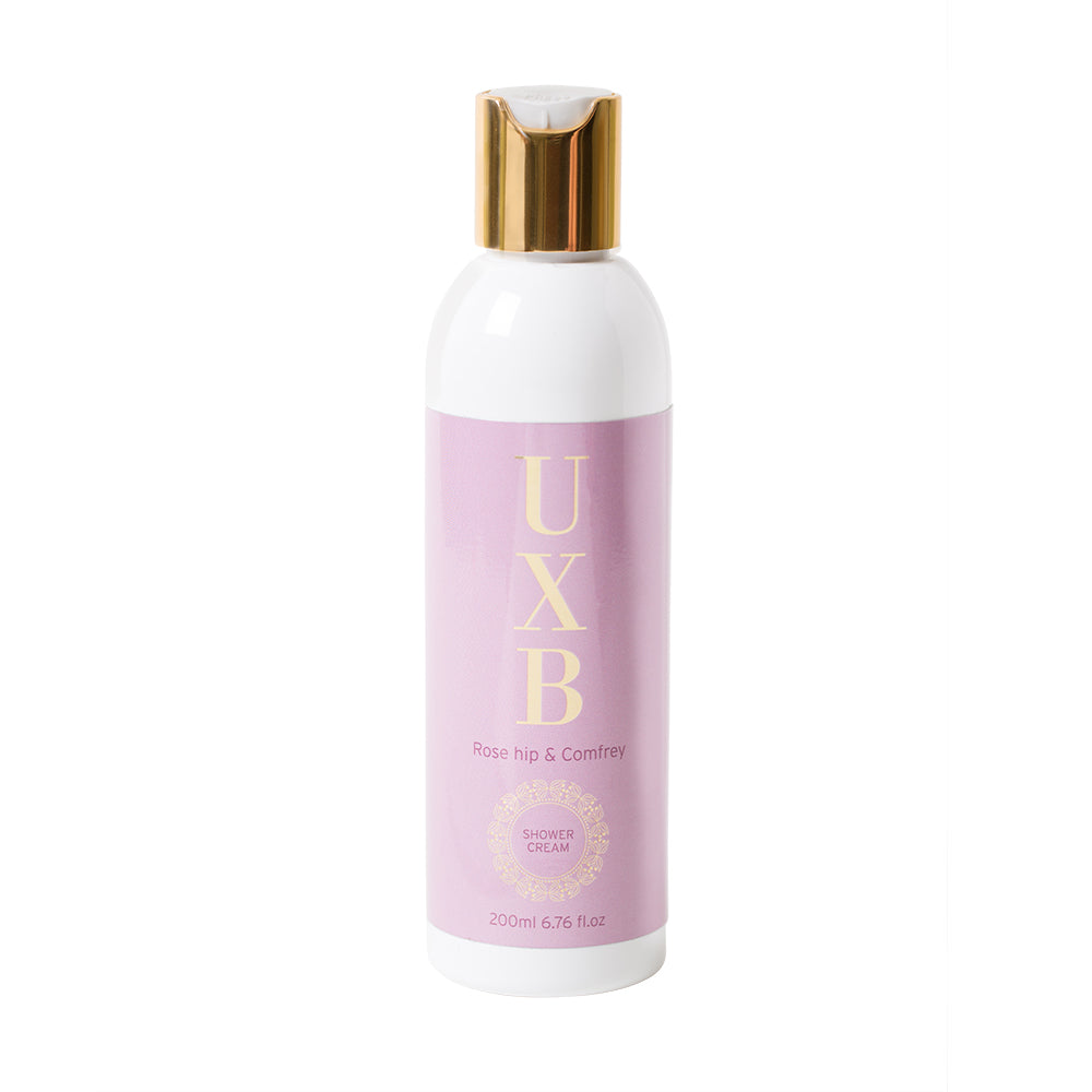 Rosehip & Comfrey in-shower moisturiser - for dry and combination skin - UXB natural Skincare
